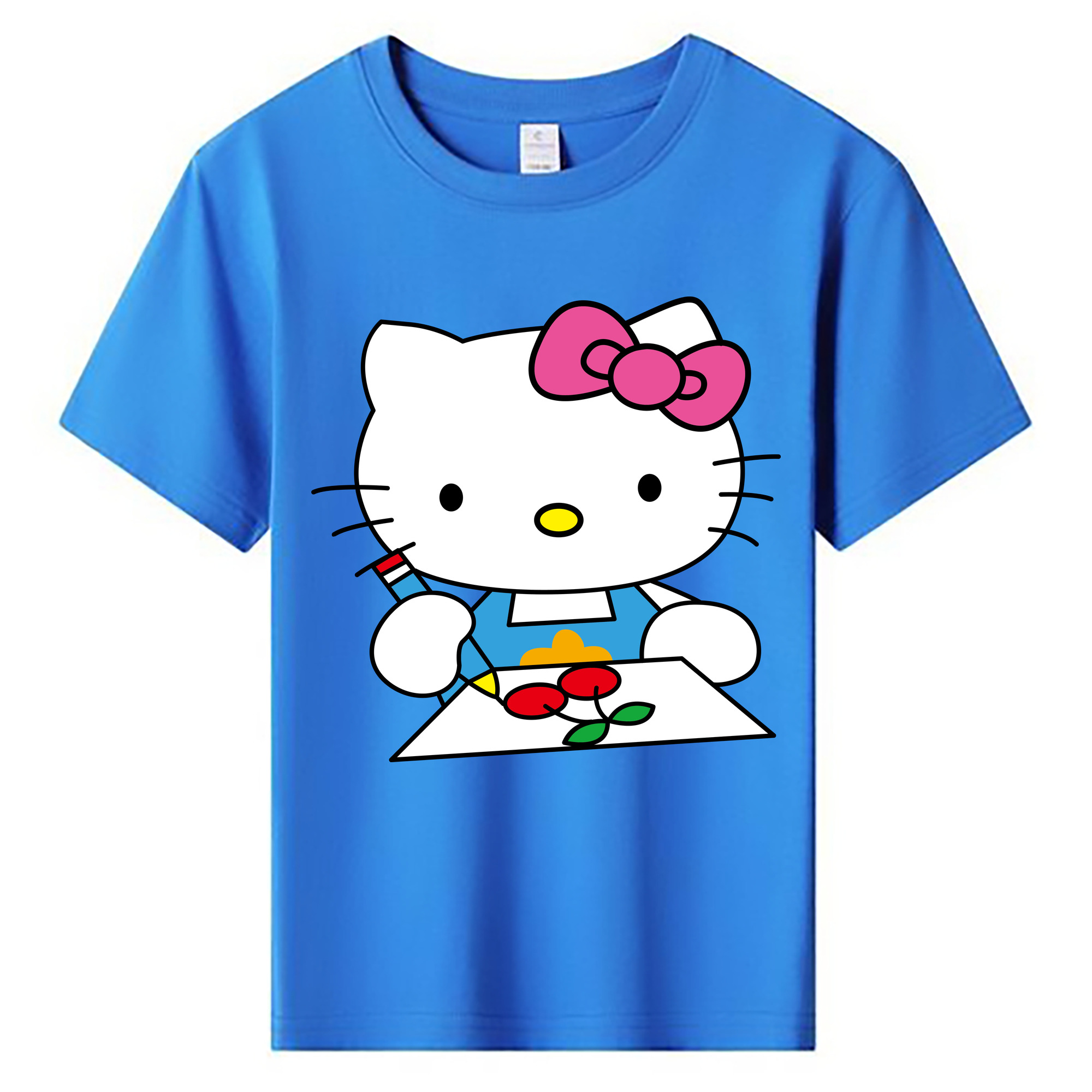（画像用） Hello Kitty ハローキティ 綿100％キッズTシャツ（フロントプリント）